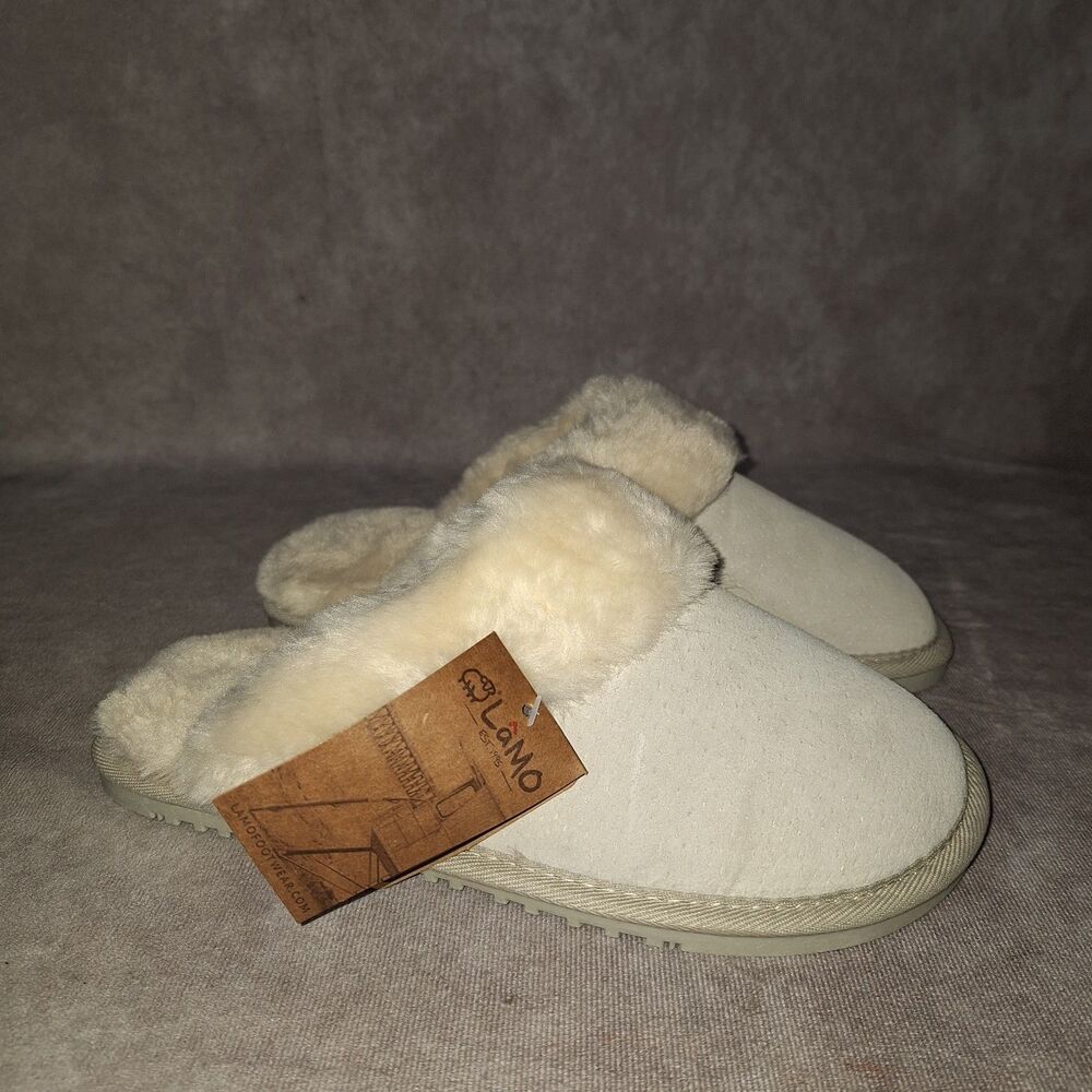 Lamo Lady's Scuff P003W Dove Color Slip On Slippers Size 8.5 Large / 39.5